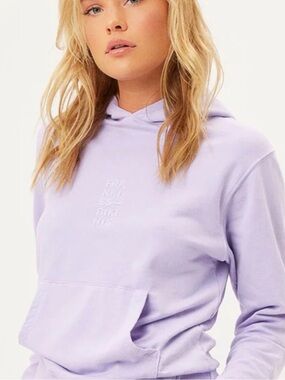 Frankie's Bikinis Lavender Pullover Hoodie with Subtle Logo